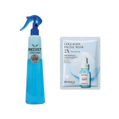 Balsam Bifazic Redist pentru toate tipurile de par 400 ml + Cadou : Masca Servetel pentru ten cu Collagen Bioaqua - Redist