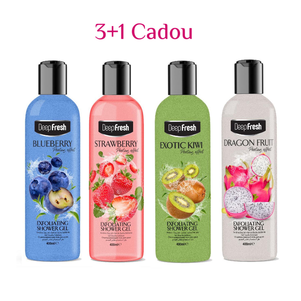3+1 Cadou Geluri de duș cu exfoliere blândă Deep Fresh Peeling Effect 400 ml