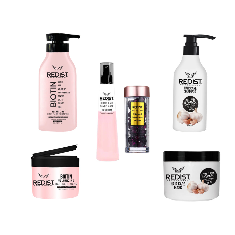 Pachet volum si stralucire + CADOU : Sampon usturoi 500 ml si Masca usturoi - Redist