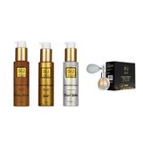 Face and Body Glow Golden Brown 80 ml+ Face and Body Glow Gold 80 ml+ Face and Body Glow Pearl White 80 ml+Sclipici pulbere pentru fata si corp Royal Gold by Redist #01 champagne 4g