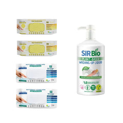 Șervețele mulți suprafețe cu Lămâie bicarbonat și oțet DeepFresh × 2 pachete + Șervețele mulți suprafețe cu bicarbonat și oțet DeepFresh × 2 pachete + Detergent pentru vase Sir Bio