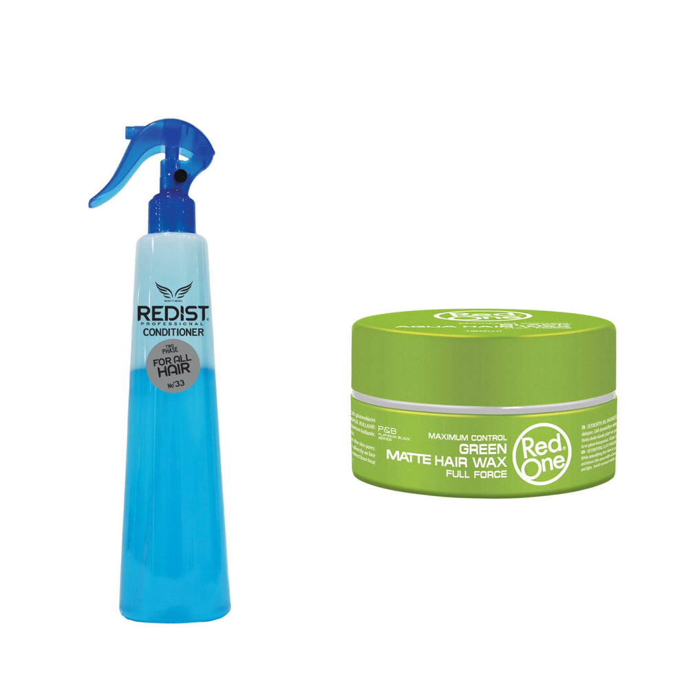 Balsamul Bifazic Redist pentru toate tipurile de par 400 ml+ Ceara de par Green Matte Hair Wax 150 ml - Redist