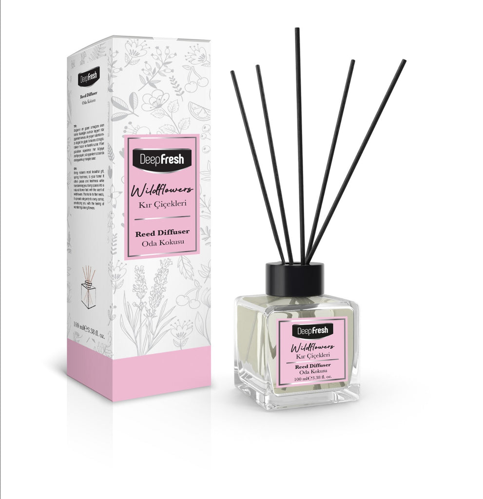 Odorizant de camera cu betisoare Deep Fresh 100 ml- WILDFLOWERS