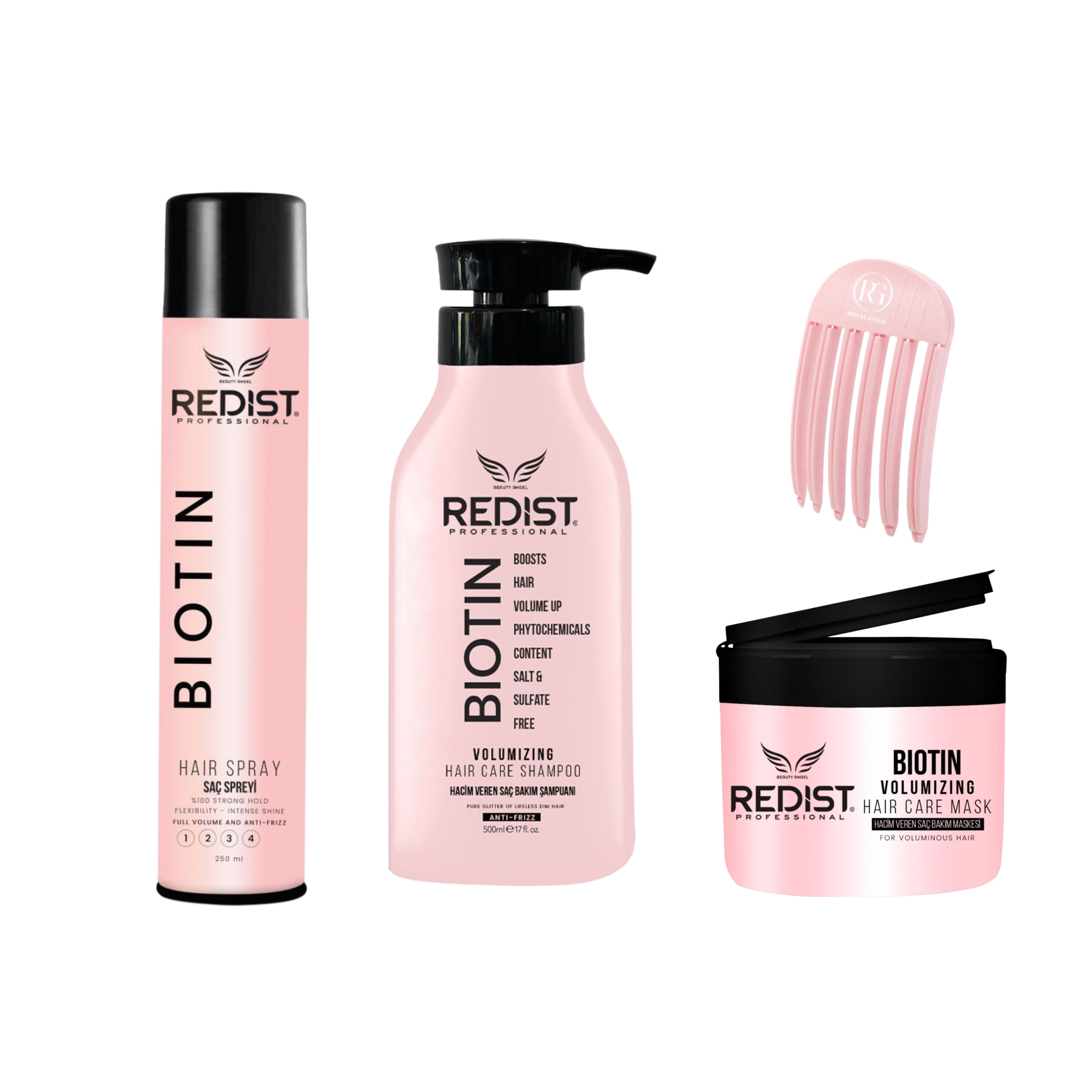 Kit pentru volum Redist : Gama Biotină + Fixativ Biotină + Accesoriu volum