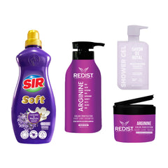 Gama Redist cu Arginine pentru protecția culorii + + Gel de duș Moisturizing Teraphy + Balsam Rufe Lavandă & Magnolie