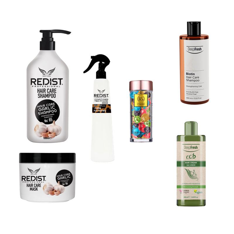 Pachet cresterea, regenerarea și hidratarea părului + Cadou : Sampon Biotin DeepFresh si Balsam pentru par DeepFresh Eco