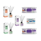 Odorizant de camera cu betisoare DeepFresh 100 ml × 3 bucaţi  + Şerveţele umede pentru multi suprafeţe cu lavandă , bicarbonat şi oțet Deep Fresh 100 de bucăți × 2 pachete  + Servetele umede DeepFresh 10 bucăți