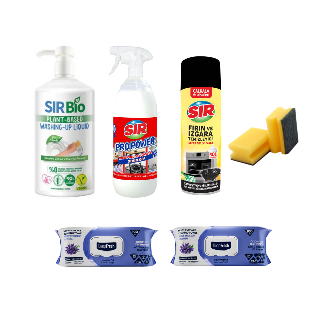 Kit curățenie baie Sir + Șervețele mulți suprafețe