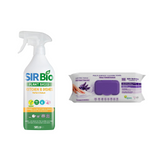 Soluție de curățare pentru bucătărie Sir Bio 500 ml + Şerveţele umede pentru multi suprafeţe cu lavandă , bicarbonat şi oțet Deep Fresh 100 de bucăți