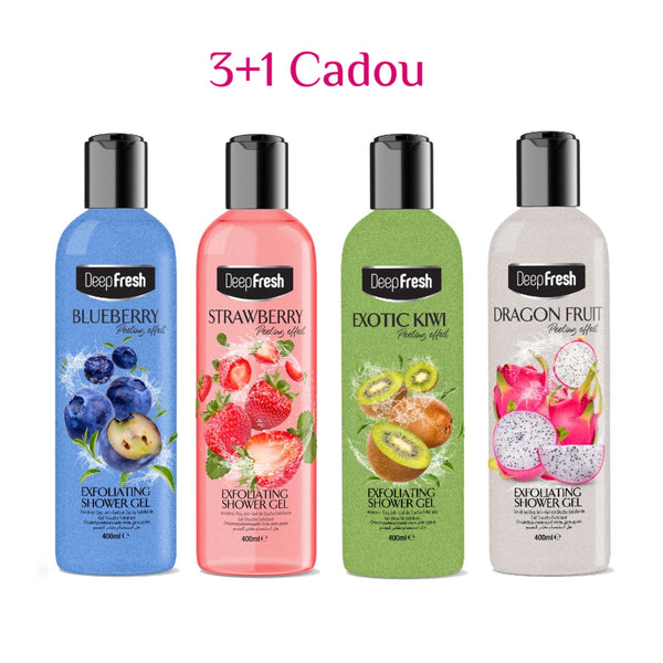 3+1 Cadou Geluri de duș cu exfoliere blândă Deep Fresh Peeling Effect 400 ml - Redist