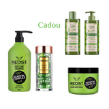 Gama profesionala cu Keratina pentru firul de par subtire, fara volum cu tendinta de ingrasare Sampon 1000 ml, Masca 500 ml +Capsule Green cu Vitamina E, Keratina si Ulei din samburi de Struguri Redist 30 buc + CADOU: Gama DeepFresh Natural Bamboo Eco