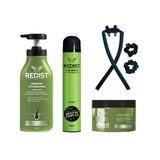 Gama Redist Keratina hidrolizata + Ondulator de păr fara caldura + Fixativ Full Force Keratine Complex