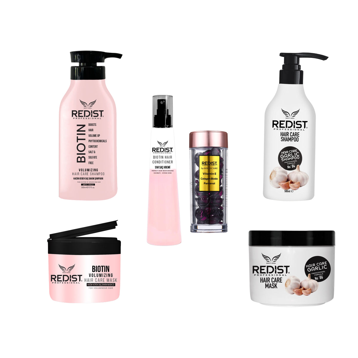 Pachet volum si stralucire + CADOU : Sampon usturoi 500 ml si Masca usturoi - Redist