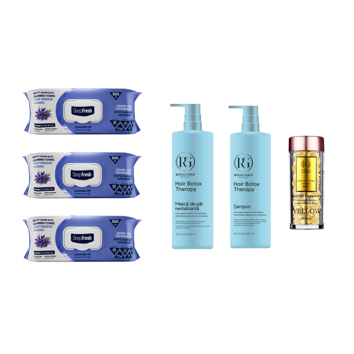 Gama Boto Therapy Royal Gold + Capsule Yellow + 3 Pachete Odor-Lock Technology Deep Fresh