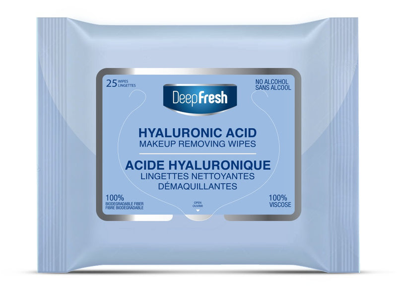 Șervețele demachiante biodegradabile cu Acid Hialuronic Deepfresh - Redist