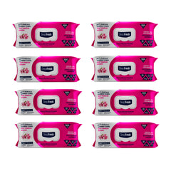 Şerveţele umede pentru multi suprafeţe cu bicarbonat şi oțet  Crini Deep Fresh 100 bucăți × 8 pachete