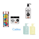 Șampon profesional cu extract de usturoi Redist 1000 ml + Masca profesionala cu extract de usturoi pentru regenerarea parului Redist 475 ml + Set capsule pentru par MIX COLOR +CADOU : Savon de Royal Collagen Shampoo + Savon de Royal Biotin Conditioner