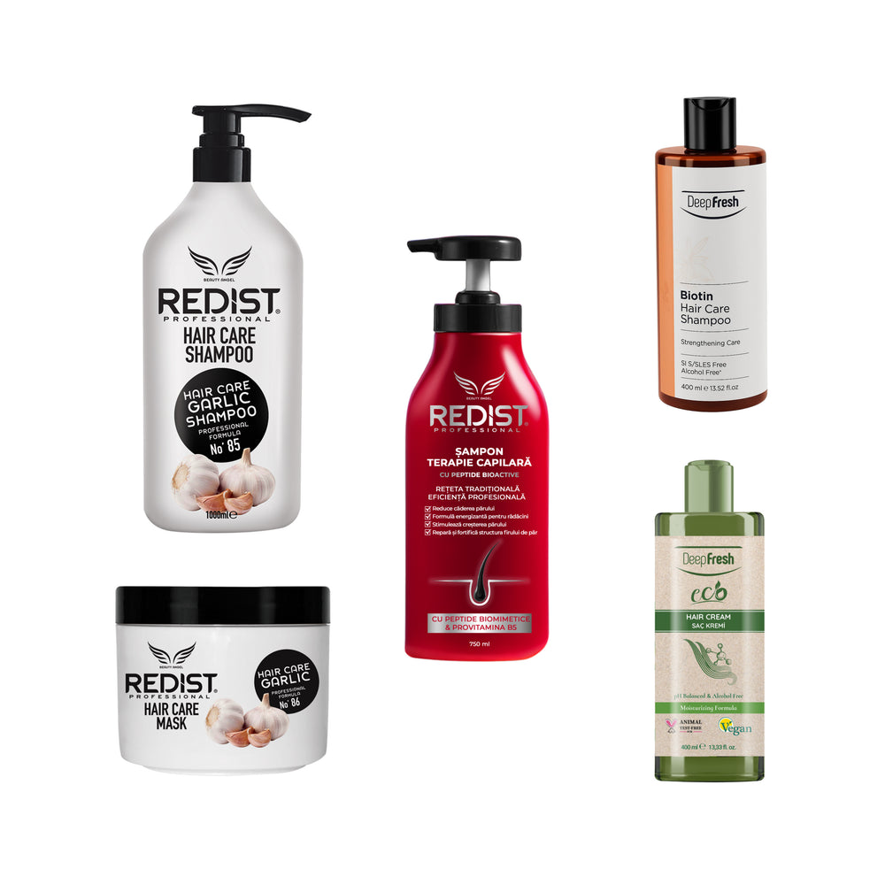 Pachet cresterea, regenerarea si ingrijirea parului + CADOU : Sampon Biotin DeepFresh si Balsam pentru păr DeepFresh Eco - Redist