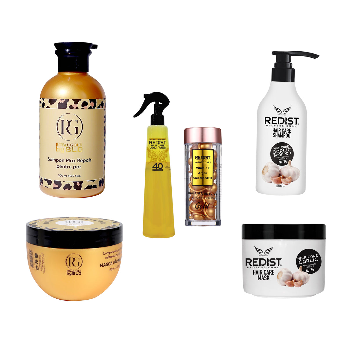 Pachet hidratare intensă + CADOU : Sampon usturoi 500 ml si Masca usturoi - Redist