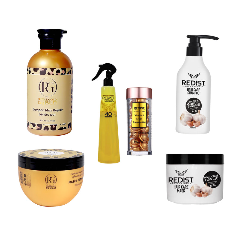 Pachet hidratare intensă + CADOU : Sampon usturoi 500 ml si Masca usturoi