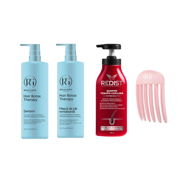 Kit împotriva căderii părului + hidratare intensă: Șampon Terapie Capilară + Gama Boto Therapy + Accesoriu Volum