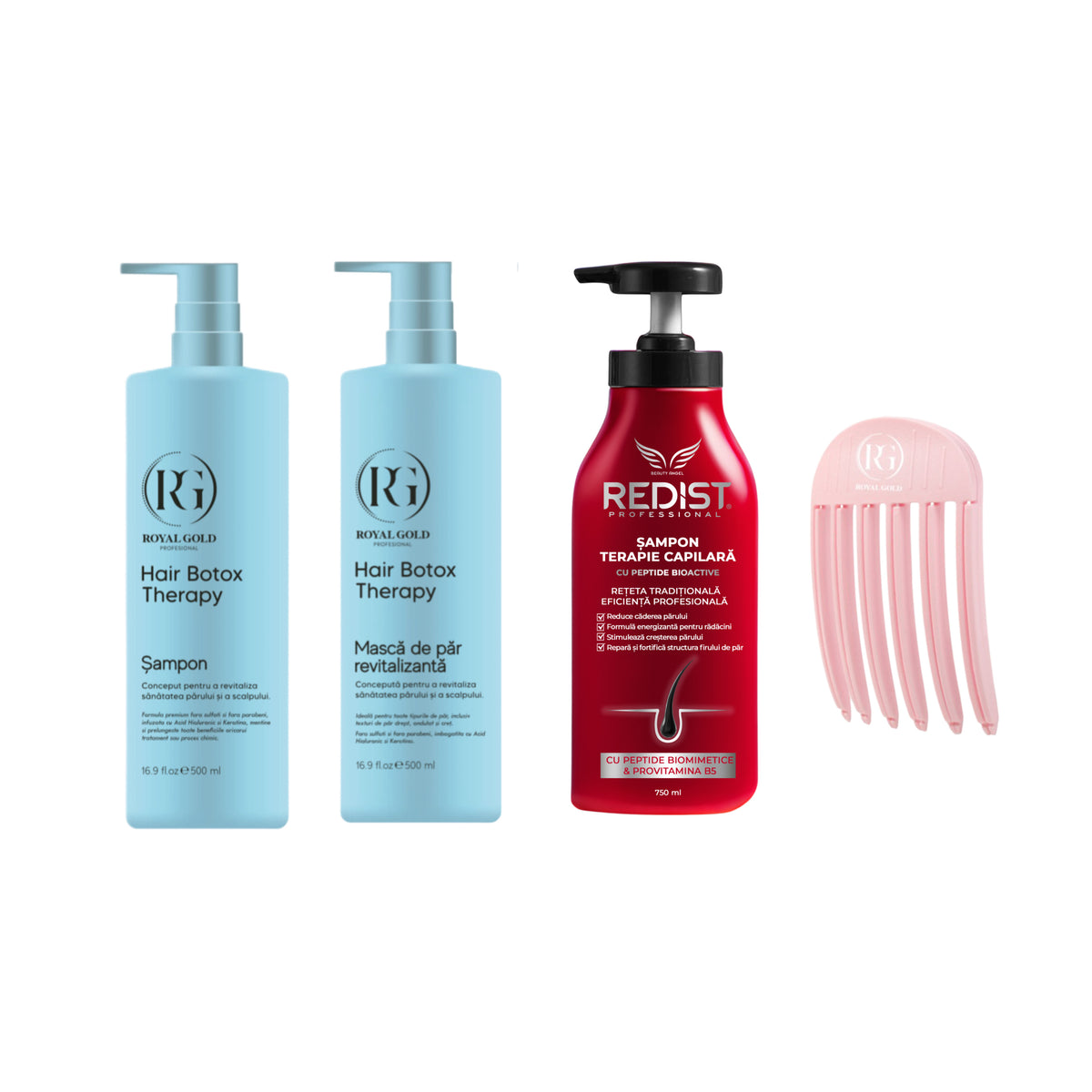 Kit împotriva căderii părului + hidratare intensă: Șampon Terapie Capilară + Gama Boto Therapy + Accesoriu Volum
