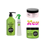 Gama profesionala cu Keratina : Sampon profesional cu Keratina Redist 1000 ml + Masca profesionala cu Keratina Redist 500 ml + Balsam Bifazic cu Keratina 400 ml + Scrub pentru scalp 3 în 1 Royal Gold 250 ml