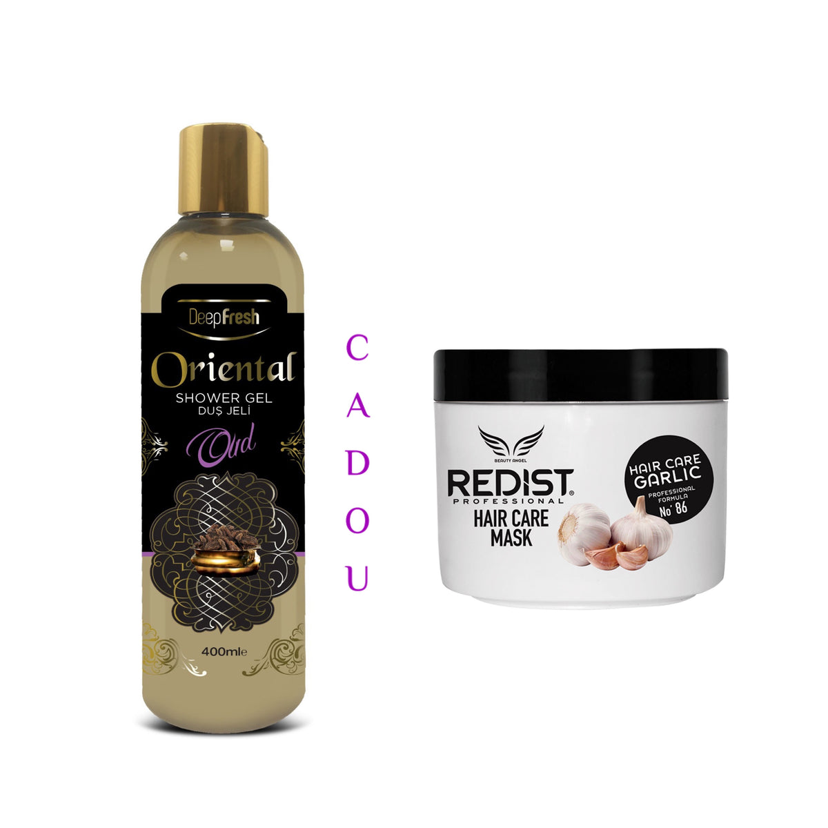 Masca profesionala cu usturoi pentru regenerarea parului Redist 475 ml + CADOU : Gel de dus Oriental Oud Deep Fresh 400 ml - Redist