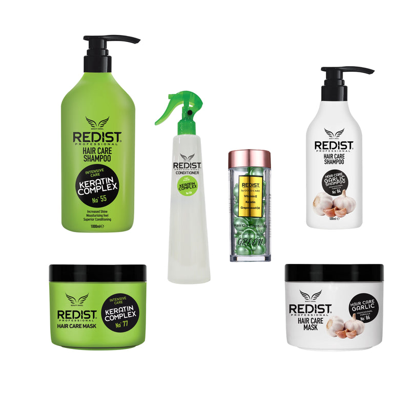 Gama profesionala cu Keratina + CADOU : Sampon usturoi 500 ml si Masca cu usturoi