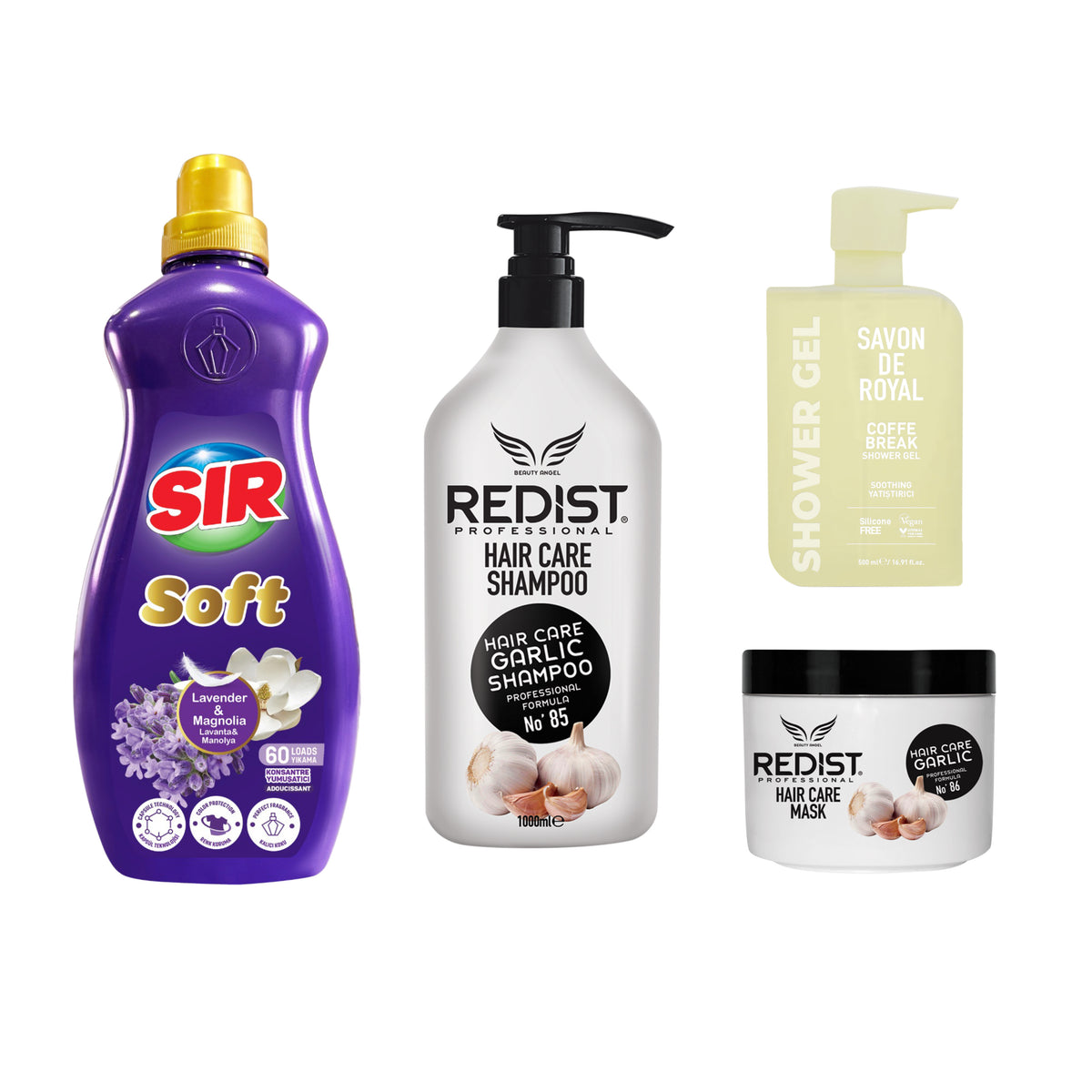 Gama Redist cu extract de usturoi+ Gel de duș Coffe Break + Balsam Rufe Lavandă & Magnolie