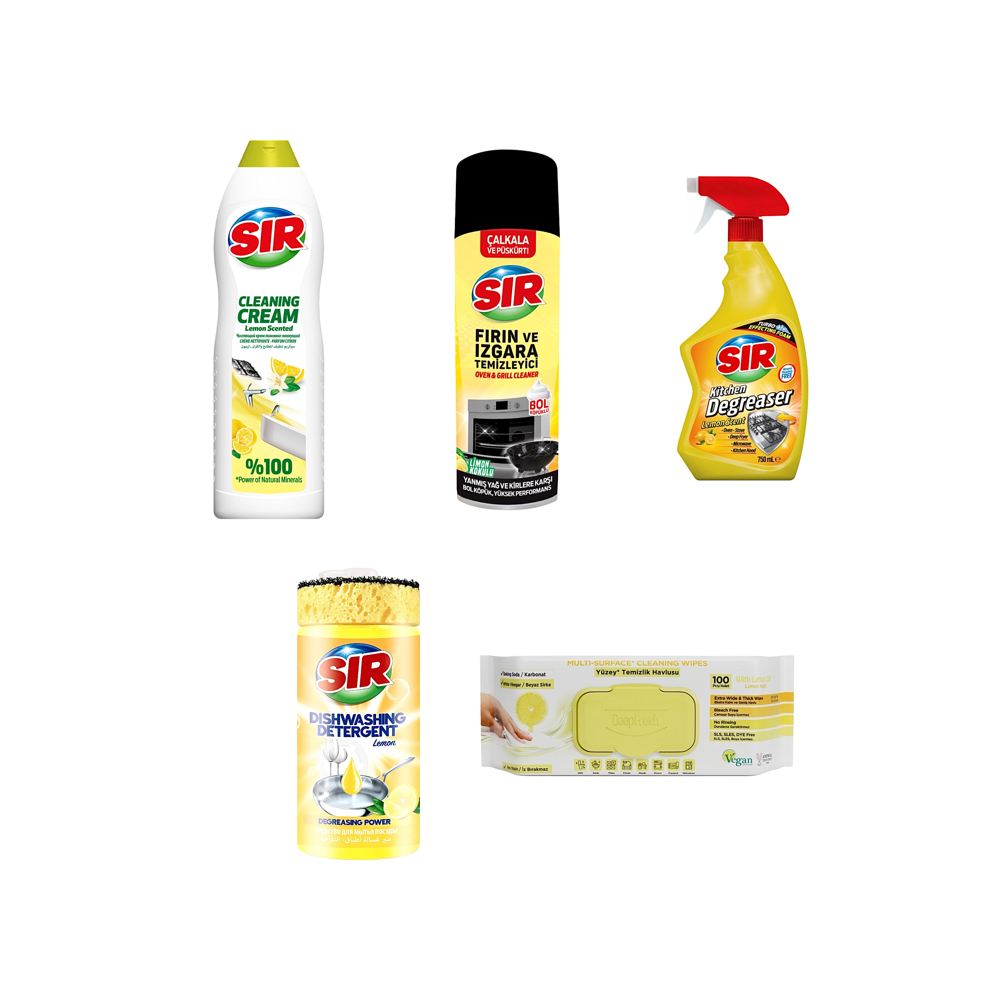 Pachet complet pentru curățenie bucătărie Sir și Deep Fresh - Redist