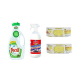 Stoc limitat: pachet pentru curățenie Soluţie pentru ȋndepartarea petelor multi suprafeţe Sir Pro Power 1000 ml + Şerveţele umede pentru multi suprafeţe cu lămâie, bicarbonat şi oțet DeepFresh 100 de bucăți × 2 pachete + Detergent Persil Bio 60 de spălări