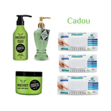 Gama cu Keratina Redist pentru volum si hidratare 500 ml + Sapun lichid pentru maini Nostalgia Green Savon de Luxe 500 ml +CADOU : Şerveţele umede pentru multi suprafeţe cu bicarbonat si oțet Deep Fresh 100 de bucăți × 3 pachete