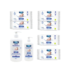 Pachet Baby Probiotics : Sampon natural pentru copii DeepFresh Probiotics 750 ml + Lotiune de corp naturala pentru copii DeepFresh Probiotics 300 ml + Șervețele umede DeepFresh Probiotics : 6 pachete - Redist