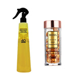 Pachet hidratare intensă, reparare și protecție termică Redist (Bifazic Overdose&Capsule Gold)