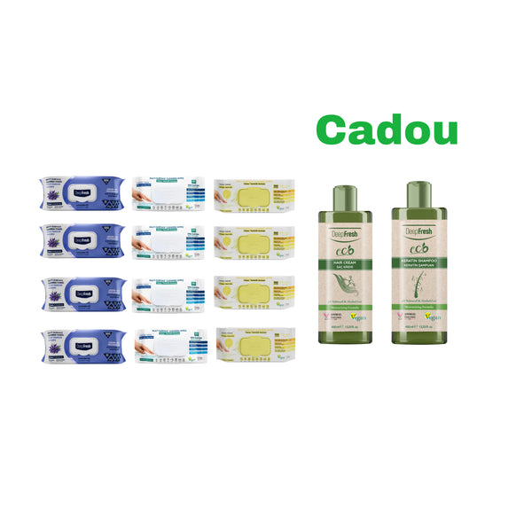 12 x Şerveţele Deep Fresh + Cadou Eco Keratin Shampoo + Eco Hair Cream Deep Fresh