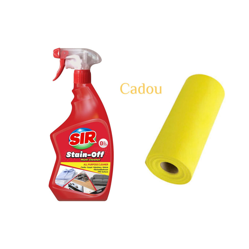 Sir Soluţie pentru ȋndepartarea petelor multi suprafeţe 750 ml +Cadou: lavete la rola din microfibră