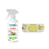 Soluţie pentru ȋndepartarea petelor multi suprafeţe Sir Bio 500 ml + Şerveţele umede pentru multi suprafeţe cu lămâie, bicarbonat şi oțet Deep Fresh  100 de bucăți