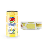 Detergentul de vase cu burete Sir Lemon 1000 ml + Şerveţele multi suprafeţe cu lămâie, bicarbonat si oțet 100 bucati