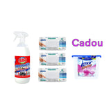 Stoc limitat: pachet curățenie Soluţie pentru ȋndepartarea petelor multi suprafeţe Sir Pro Power 1000 ml + Şerveţele umede pentru multi suprafeţe cu bicarbonat şi oțet Deep Fresh 100 de bucăți × 3 pachete + Cadou : Detergent capsule Lenor 16 buc