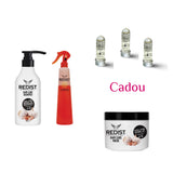 Gama profesional cu extract de usturoi Redist 500 ml + Balsam bifazic cu ulei de Argan Redist 400 ml + Cadou: Mască de păr lichidă fiolă tratament Redist 13 ml x 3