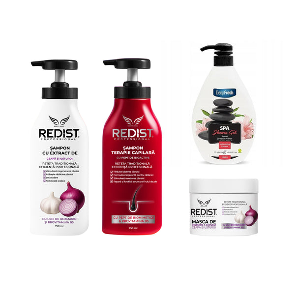 Kit Redist împotriva căderii părului, creștere și regenerare + Gel de duș Spa Deep Fresh
