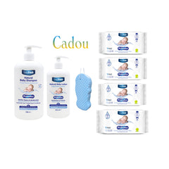 Pachet Baby Probiotics : Sampon natural pentru copii DeepFresh Probiotics 750 ml + Lotiune de corp naturala pentru copii DeepFresh Probiotics 300 ml + Șervețele umede DeepFresh Probiotics : 4 pachete + CADOU : Burete de baie exfoliant Super Soft - Redist