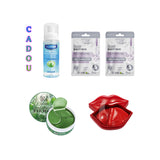 Set pentru fata:  Patchuri pentru ochi Green Hydrogel cu Alge de mare 60 buc + Maști pentru buze Red Lips Gold 20 buc + CADOU : Spuma de curatare ten Deep Fresh 200 ml + Masca servetel pentru fata revitalizanta cu Collagen Deep Fresh × 2 buc