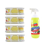 4 Pachete Șervețele Deep Fresh multisuprafețe lemon + Cadou Soluție degresantă Sir Pro Power 1000 ml