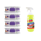 4 Pachete Șervețele Deep Fresh multisuprafețe lavandă + Cadou Soluție degresantă Sir Pro Power 1000 ml