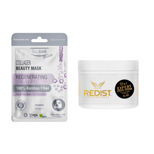 Masca profesionala Redist 12 in 1 Expert + Cadou Masca pentru față cu Colagen Deep Fresh - Redist