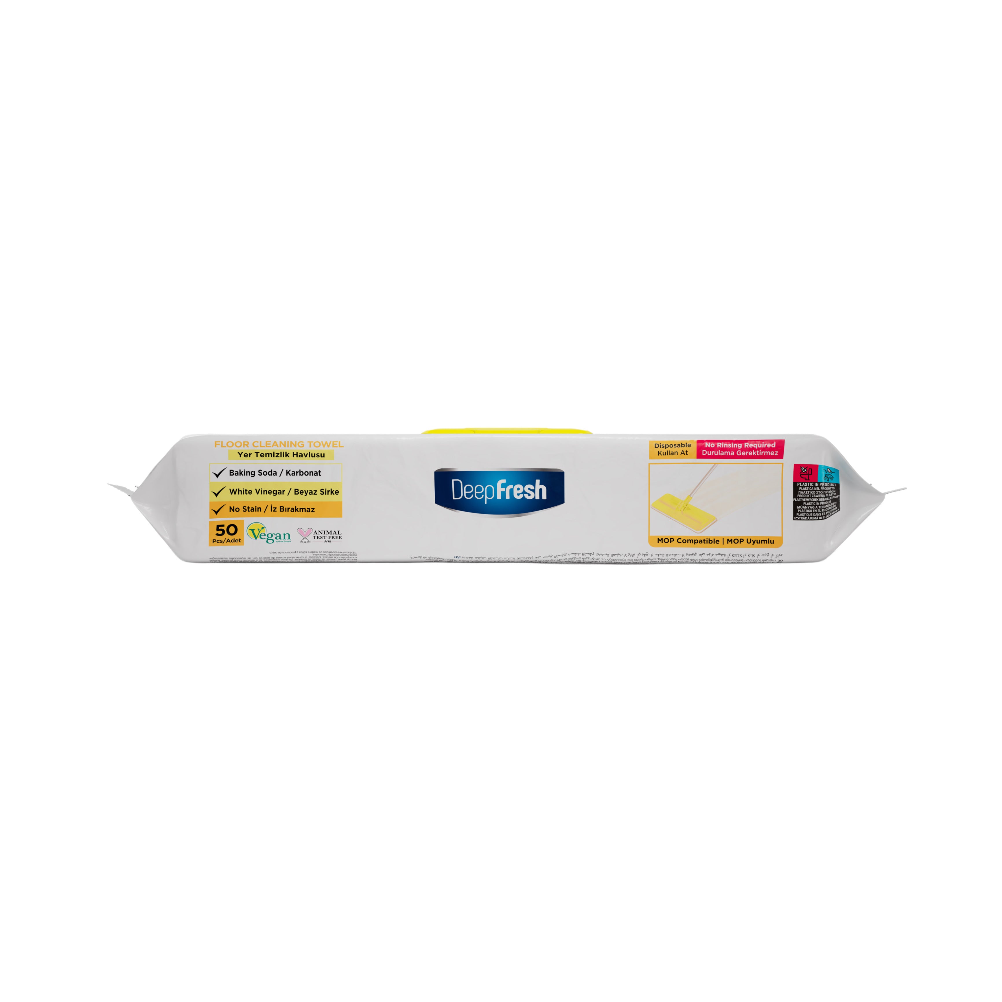 Șervețele mop pentru multi suprafețe cu lămâie bicarbonat si otet 50 buc - Redist