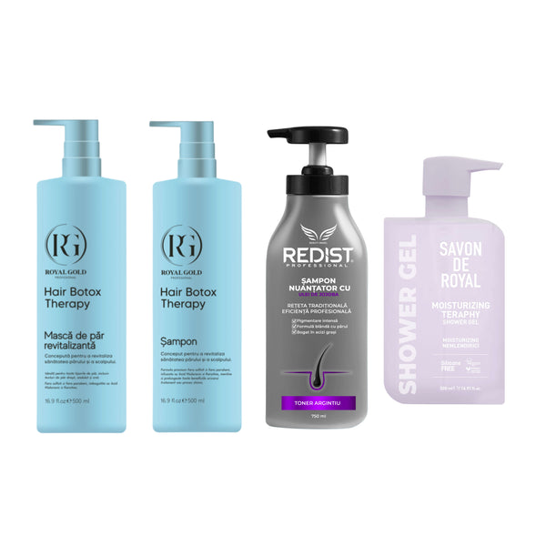 Pachet păr blond: Gama Boto Therapy + Cadou Șampon Nuanțator - Redist