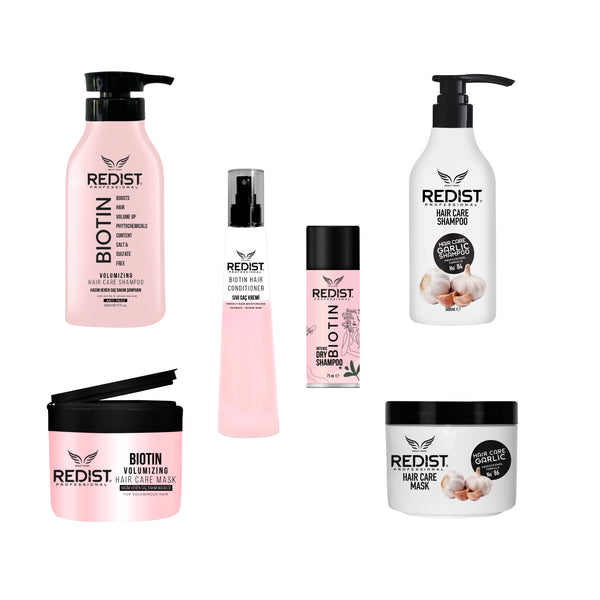 Gama Redist Biotin pentru Volum + Gama Redist Usturoi pentru creșterea și regenerarea părului
